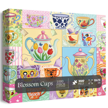 Tasses de fleur puzzle 1000 pièces